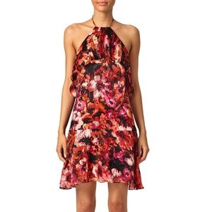 Slate & Willow Red Floral Halter Dress